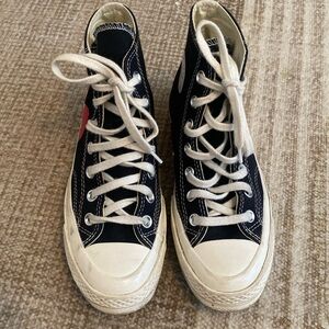 CDG black converse size 4